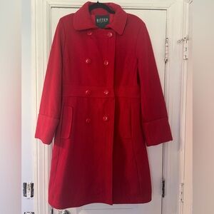 BITTEN by Sarah Jessica Parker Double Breasted Red Coat Size L